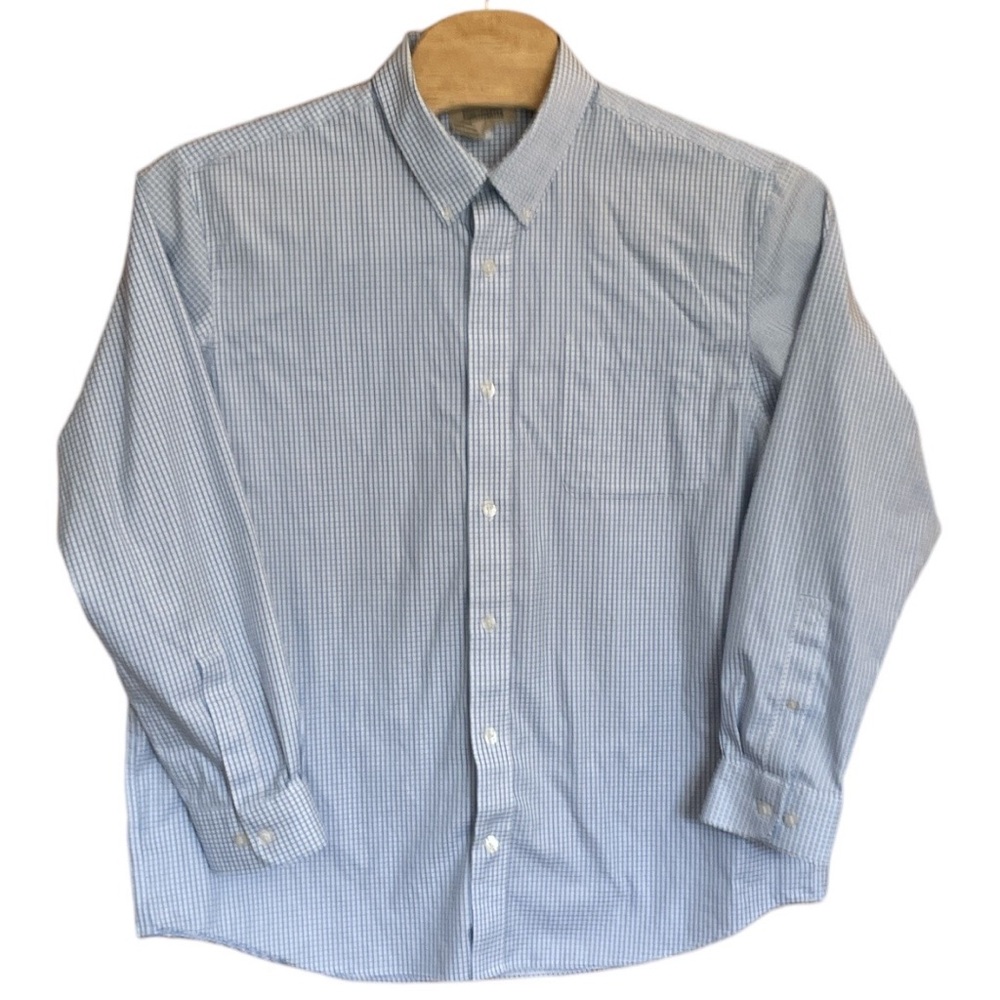 Duluth Trading co Men’s Button Down Shirt Wrinkle Fighter 100% Cotton XL